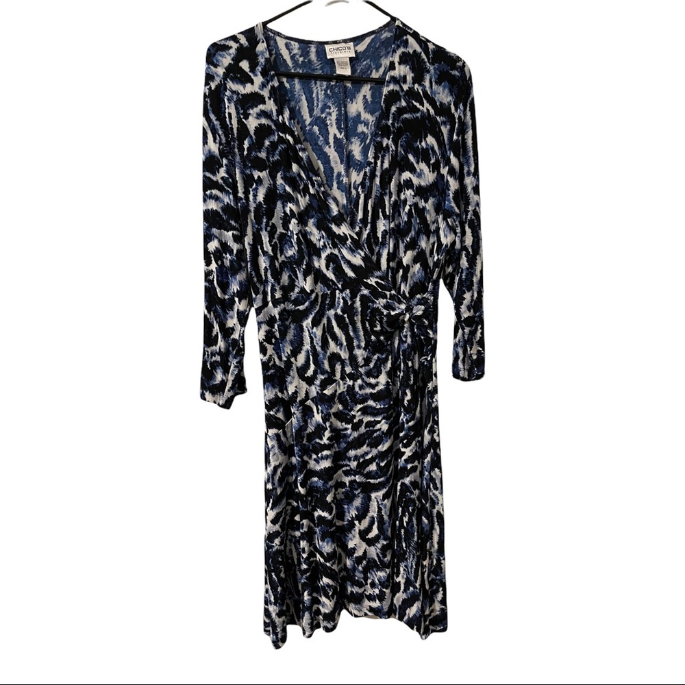 Chicos travelers 3 sz 16 v neck Dress long sleeve